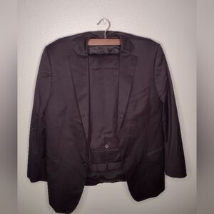 Zegna Mens City Suit Size 54R Wool Sports Coat Jacket Pants Black A22